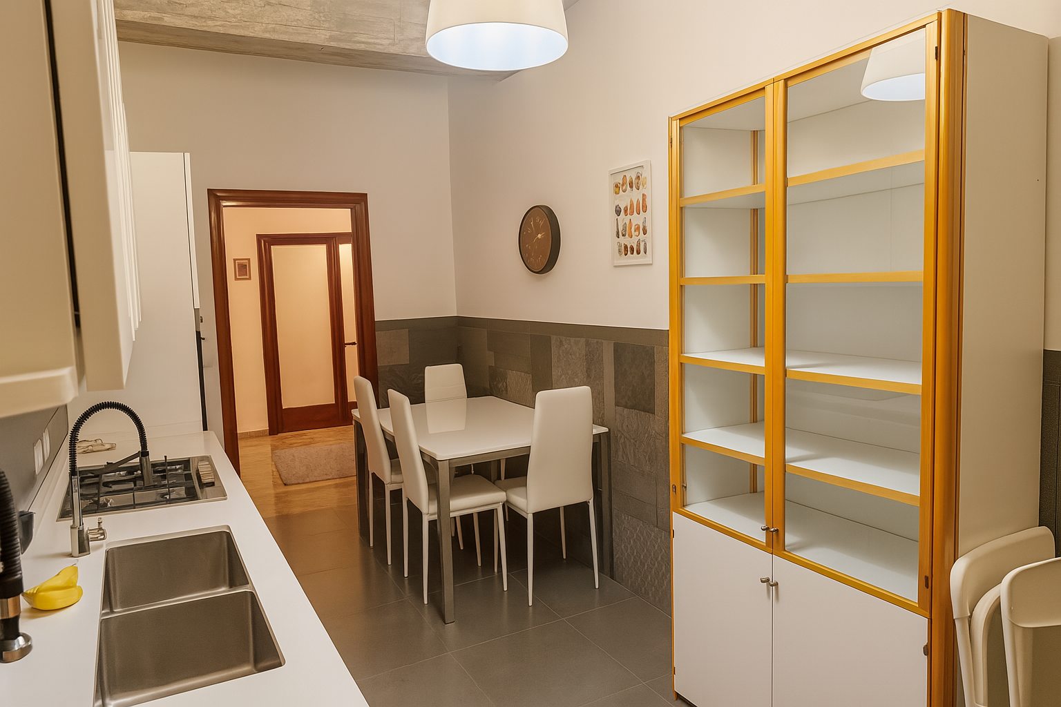 Cucina attrezzata con zona pranzo